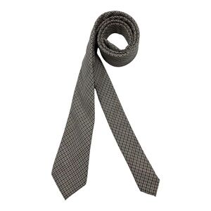 À. MARINELLI Beige Houndstooth Wool LUXURY Slim Tie HANDMADE ITALY